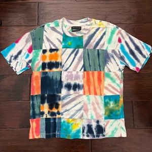 NWOT urban outfitters patched and tie-dyed shirt